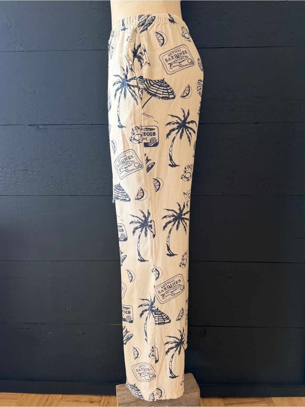 Cali 1850 Coastal Print Linen Blend Lounge Pants Size Small good condition ⛱️ - Picture 10 of 16